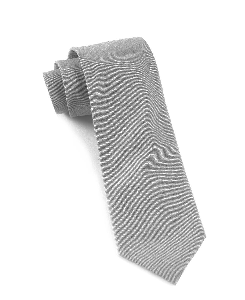 have tillid Aflede Arbejdskraft Solid Cotton Light Grey Tie | Men's Cotton Ties | Tie Bar