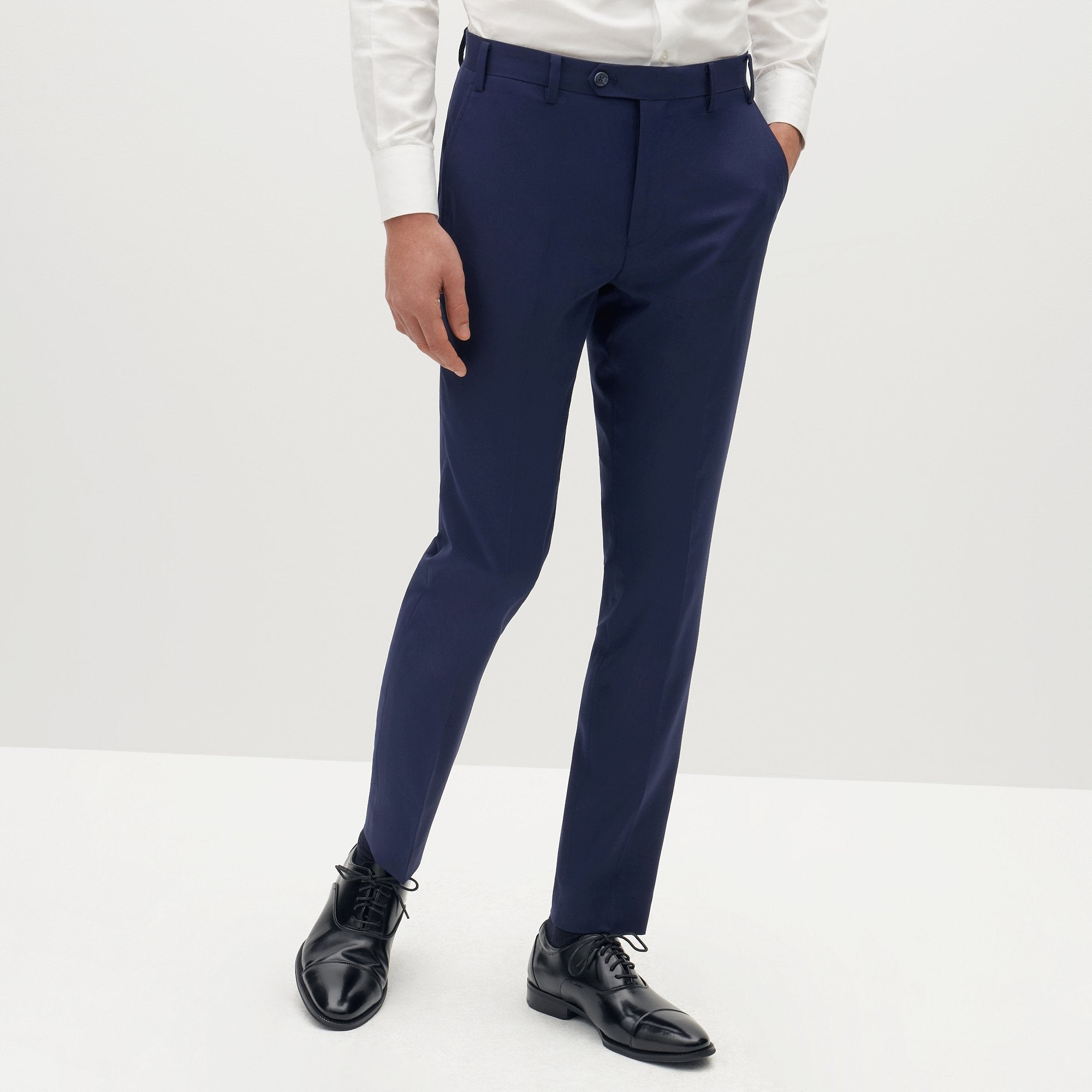 Women's Navy Blue Suit Pants by SuitShop | Birdy Grey