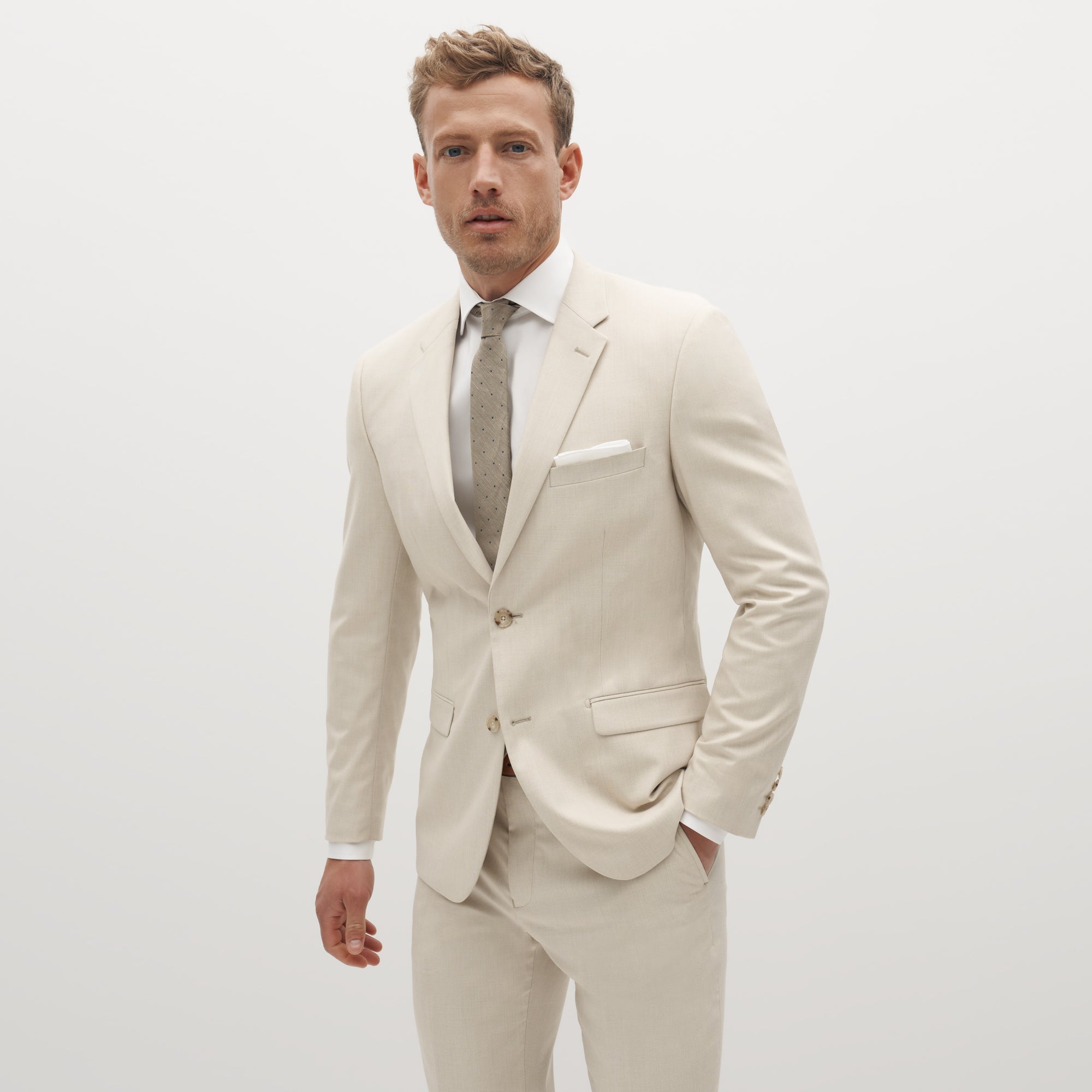 Italian Luxury Prince of Wales Check Suit Jacket - Grey | Charles Tyrwhitt
